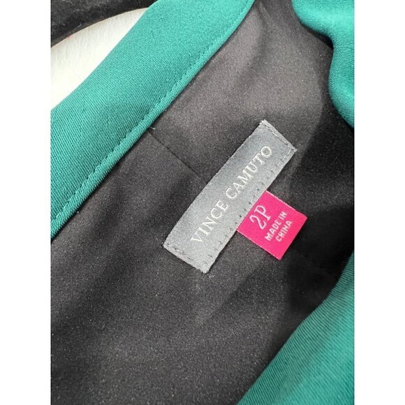 Vince Camuto Size 2P green hidden pocket fit & flare dress - Picture 9 of 13